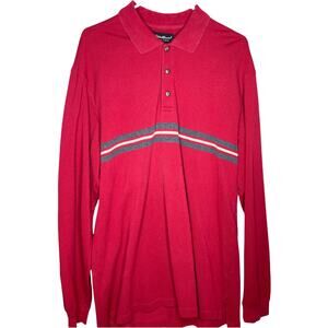 Eddie Bauer Men's Thermal Long Sleeve Polo Shirt L